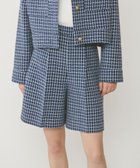 【グレース コンチネンタル/GRACE CONTINENTAL】のチェックツイードハーフパンツ ブルー|ID: prp329100004679286 ipo3291000000033802953