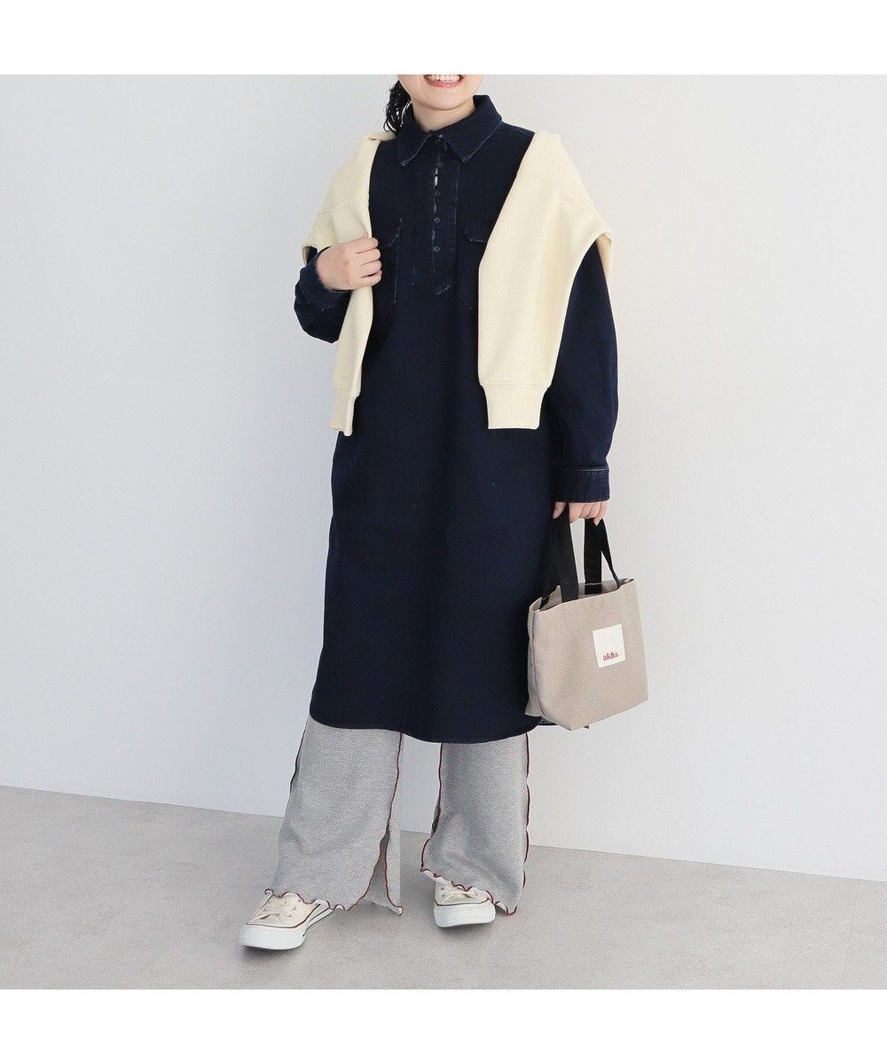 【クラフトスタンダードブティック/CRAFT STANDARD BOUTIQUE】の裏起毛デニムヘンリーワンピース インテリア・キッズ・メンズ・レディースファッション・服の通販 founy(ファニー) ファッション Fashion レディースファッション Fashion for Women ワンピース Dresses インナー Innerwear ストレッチ Stretch, Stretchy Fabric ダブル Double, Double-Breasted デニム Denim, Jeans Material フロント Front, Front Design ベーシック Basic, Essential ポケット Pocket, Pocket Detail A/W・秋冬 Autumn/Winter おすすめ Recommended / Our Picks 2024年 2024 2024-2025秋冬・A/W Autumn/Winter 2024–25 AW24–25 Indigo|ID: prp329100004679298 ipo3291000000033802986