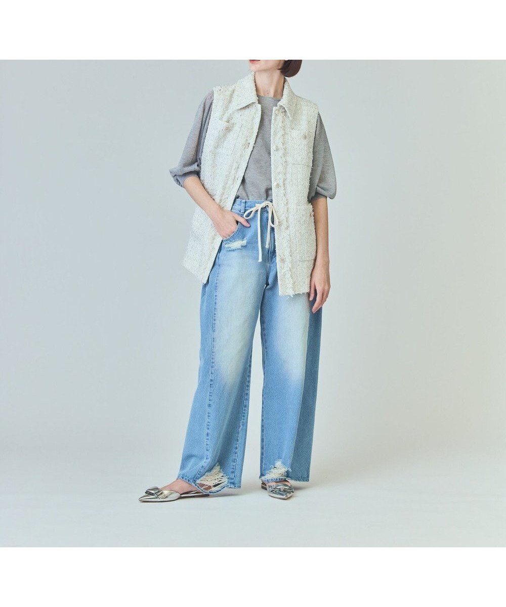 【グレース コンチネンタル/GRACE CONTINENTAL】のツイードカバーオールジレ 人気、トレンドファッション・服の通販 founy(ファニー) 　ファッション　Fashion　レディースファッション　Fashion for Women　アウター　Coat / Outerwear Collection　トップス・カットソー　Cut & Sew Tops　ベスト&ジレ / 重ね着スタイル　Vests & Gilets　春　Spring　ギャザー　Gathered, Ruffled　セットアップ　Set-Up, Coordinated Outfit　ダウン　Down, Puffer　デニム　Denim, Jeans Material　トレンド　Trend, Trending Now　バランス　Balance, Style Balance　フランス　France, French　ベスト　Vest, Waistcoat　ペプラム　Peplum, Flared Hem　S/S・春夏　SS, Spring/Summer, Warm Season　おすすめ　Recommended / Our Picks　夏　Summer　 other-1|ID: prp329100004679323 ipo3291000000033803086