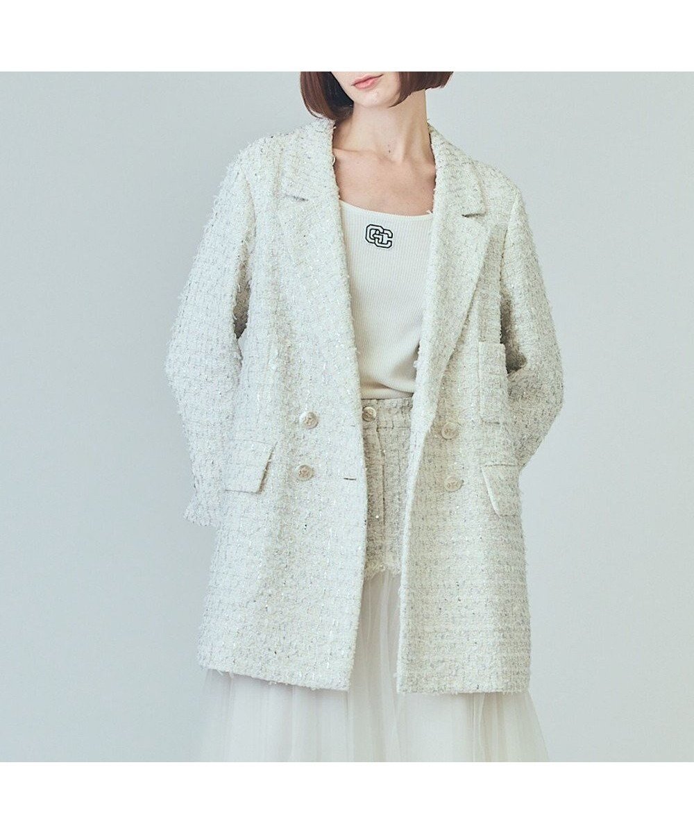 【グレース コンチネンタル/GRACE CONTINENTAL】のツイードテーラードコート 人気、トレンドファッション・服の通販 founy(ファニー) 　ファッション　Fashion　レディースファッション　Fashion for Women　アウター　Coat / Outerwear Collection　コート・ロングコート・ピーコート　Long Coats, Peacoats & More　レディースジャケット・軽アウター　Jackets　春　Spring　ショルダー　Shoulder, Shoulder Strap　ジャケット　Jacket, Outerwear　セットアップ　Set-Up, Coordinated Outfit　ツイード　Twill, Twill Weave　トレンド　Trend, Trending Now　ドロップ　Drop Shoulder, Dropped Style　定番　Standard, Basic Item　バランス　Balance, Style Balance　フランス　France, French　S/S・春夏　SS, Spring/Summer, Warm Season　おすすめ　Recommended / Our Picks　夏　Summer　 other-1|ID: prp329100004679325 ipo3291000000033803090
