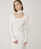 【グレース コンチネンタル/GRACE CONTINENTAL】のボウタイリブニットトップ 人気、トレンドファッション・服の通販 founy(ファニー) ファッション Fashion レディースファッション Fashion for Women トップス・カットソー Cut & Sew Tops ニット Knit Tops & Sweaters カフス Cuff Design シンプル Simple, Minimal スクエア Square, Square Shape セーター Sweater, Knitwear デコルテ Décolleté, Neckline フィット Fit, Slim Fit ベーシック Basic, Essential リブニット Rib Knit, Ribbed Knit 夏 Summer 春 Spring S/S・春夏 SS, Spring/Summer, Warm Season thumbnail ホワイト|ID: prp329100004679326 ipo3291000000033803093