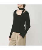 【グレース コンチネンタル/GRACE CONTINENTAL】のボウタイリブニットトップ 人気、トレンドファッション・服の通販 founy(ファニー) ファッション Fashion レディースファッション Fashion for Women トップス・カットソー Cut & Sew Tops ニット Knit Tops & Sweaters カフス Cuff Design シンプル Simple, Minimal スクエア Square, Square Shape セーター Sweater, Knitwear デコルテ Décolleté, Neckline フィット Fit, Slim Fit ベーシック Basic, Essential リブニット Rib Knit, Ribbed Knit 夏 Summer 春 Spring S/S・春夏 SS, Spring/Summer, Warm Season thumbnail ブラック|ID: prp329100004679326 ipo3291000000033803094