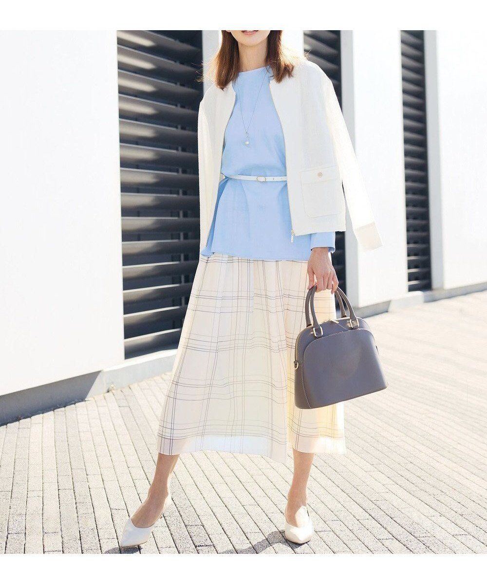 【自由区/JIYU-KU】の【SHIHOさん着用・洗える】エアリーウィンドウペンチェックプリント スカート 人気、トレンドファッション・服の通販 founy(ファニー) 　ファッション　Fashion　レディースファッション　Fashion for Women　スカート　Skirts　プリント　Print, Printed Pattern　モノトーン　Monotone, Black and White　エレガント 上品　Elegant　夏　Summer　春　Spring　S/S・春夏　SS, Spring/Summer, Warm Season　洗える　Machine Washable　 other-1|ID: prp329100004679353 ipo3291000000033803172