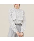 【エニィ スィス/any SiS】の【洗える】ラッフルレイヤード ブラウス アイボリーストライプ|ID: prp329100004679355 ipo3291000000034473864