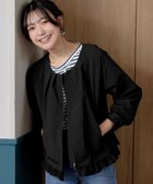【ティアクラッセ/Tiaclasse】の【洗える】チュールフリルタックブルゾン ブラック|ID: prp329100004679356 ipo3291000000033803185