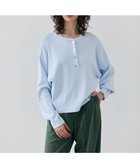 【ベイジ,/BEIGE,】の【洗える】LAURA / クルーネックボタンニットトップス Sax|ID: prp329100004679370 ipo3291000000033803233
