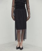 【ベイジ,/BEIGE,】の【洗える】TAMARIX / ストレッチチュールIラインスカート Black|ID: prp329100004679372 ipo3291000000033803241