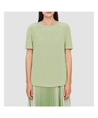 【ジョゼフ/JOSEPH】の【洗える】クレープ ド ソワ ショートスリーブTEE 人気、トレンドファッション・服の通販 founy(ファニー) ファッション Fashion レディースファッション Fashion for Women トップス・カットソー Cut & Sew Tops シャツ・ブラウス・オフィスカジュアル Elegant Blouses & Button-Ups ロングTシャツ・Tシャツ Longline T-Shirts & Tees カットソー・ベーシックTシャツ Cut-and-Sewn Tops / Stretch Tees & Basics カットソー Cut and Sewn Top ショート Short, Short Length シルク Silk, 100% Silk スリーブ Sleeve, Long Sleeve / Short Sleeve ドレープ Drape, Draping Fabric 夏 Summer 春 Spring S/S・春夏 SS, Spring/Summer, Warm Season 洗える Machine Washable 軽量 Lightweight, Ultra Light thumbnail Matcha|ID: prp329100004679384 ipo3291000000033803288