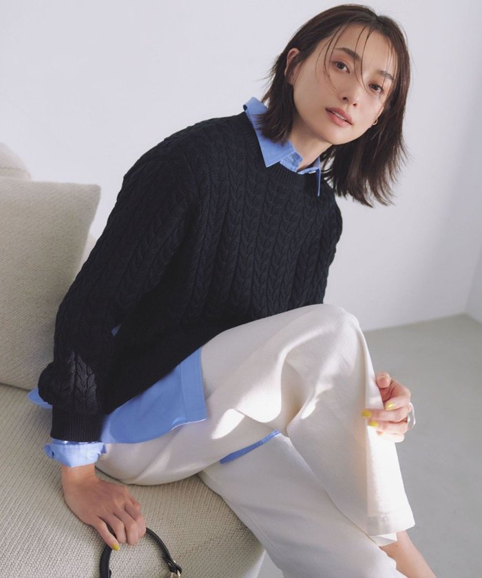 【23区/NIJYUSANKU】の【Oggi3月号掲載/洗える】コットンギマ ケーブル ニット インテリア・キッズ・メンズ・レディースファッション・服の通販 founy(ファニー) https://founy.com/ 雑誌掲載アイテム Magazine Picks & Fashion Features ファッション雑誌 Fashion Magazines オッジ Oggi ファッション Fashion レディースファッション Fashion for Women トップス・カットソー Cut & Sew Tops ニット Knit Tops & Sweaters 春 Spring 洗える Machine Washable カットソー Cut and Sewn Top クロップド Cropped, Short Length コンパクト Compact, Small Size コーティング Coating, Coated Finish 3月号 March Issue シンプル Simple, Minimal ストライプ Stripe, Striped Pattern セーター Sweater, Knitwear 雑誌 Magazine, Fashion Magazine S/S・春夏 SS, Spring/Summer, Warm Season 夏 Summer 2025年 2025 2025春夏・S/S Spring/Summer 2025 SS25 |ID: prp329100004679395 ipo3291000000035668820