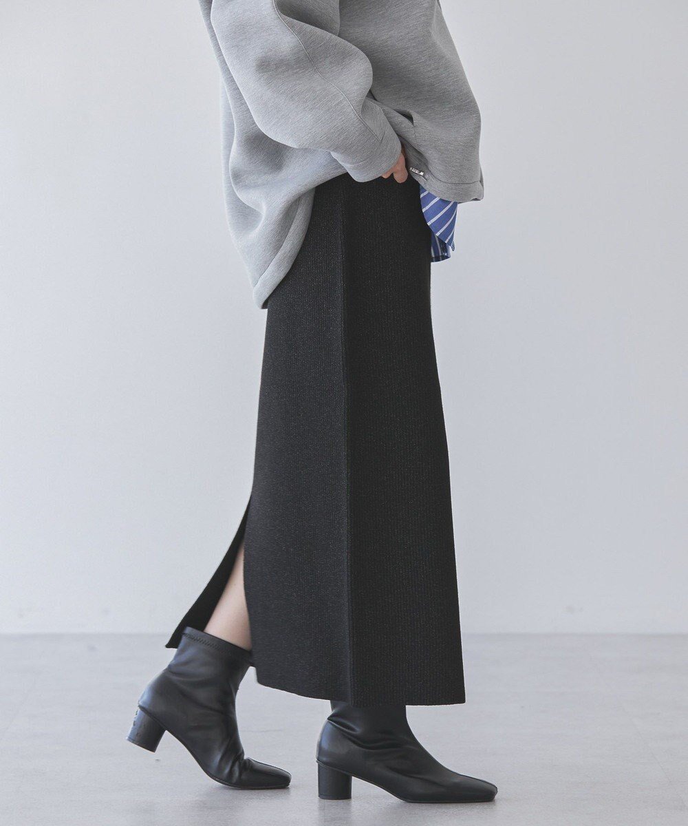 【アメリカンホリック/AMERICAN HOLIC】のラメリブニットタイトスカート インテリア・キッズ・メンズ・レディースファッション・服の通販 founy(ファニー) 　ファッション　Fashion　レディースファッション　Fashion for Women　スカート　Skirts　おすすめ　Recommended / Our Picks　シンプル　Simple, Minimal　スウェット / スエット　Sweatshirt, Sweatwear　スリット　Slit, Slit Detail　リラックス　Relax, Relaxed Fit　夏　Summer　春　Spring　S/S・春夏　SS, Spring/Summer, Warm Season　Black|ID: prp329100004679428 ipo3291000000033803428