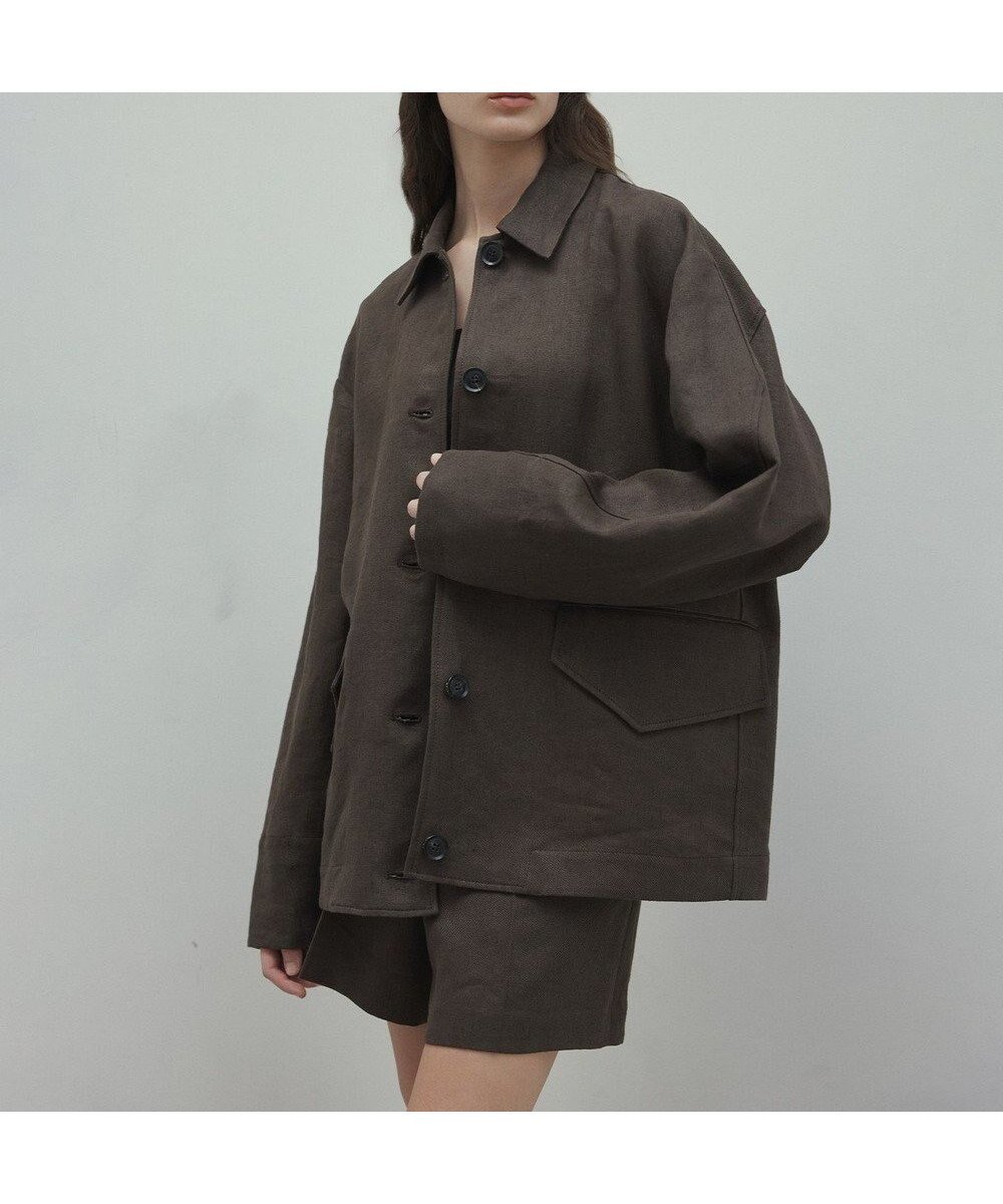 【ベイジ,/BEIGE,】の【VERY 5月号掲載】CRINUM / オーバーサイズリネンジャケット インテリア・キッズ・メンズ・レディースファッション・服の通販 founy(ファニー) 　雑誌掲載アイテム　Magazine Picks & Fashion Features　ファッション雑誌　Fashion Magazines　ヴェリィ　VERY　ファッション　Fashion　レディースファッション　Fashion for Women　アウター　Coat / Outerwear Collection　レディースジャケット・軽アウター　Jackets　5月号　May Issue　イタリア　Italy　カットソー　Cut and Sewn Top　サマー　Summer, Summer Style　ジャケット　Jacket, Outerwear　セットアップ　Set-Up, Coordinated Outfit　フォルム　Silhouette, Form　リネン　Linen, Linen Fabric　春　Spring　雑誌　Magazine, Fashion Magazine　Dark Brown|ID: prp329100004679432 ipo3291000000033803440