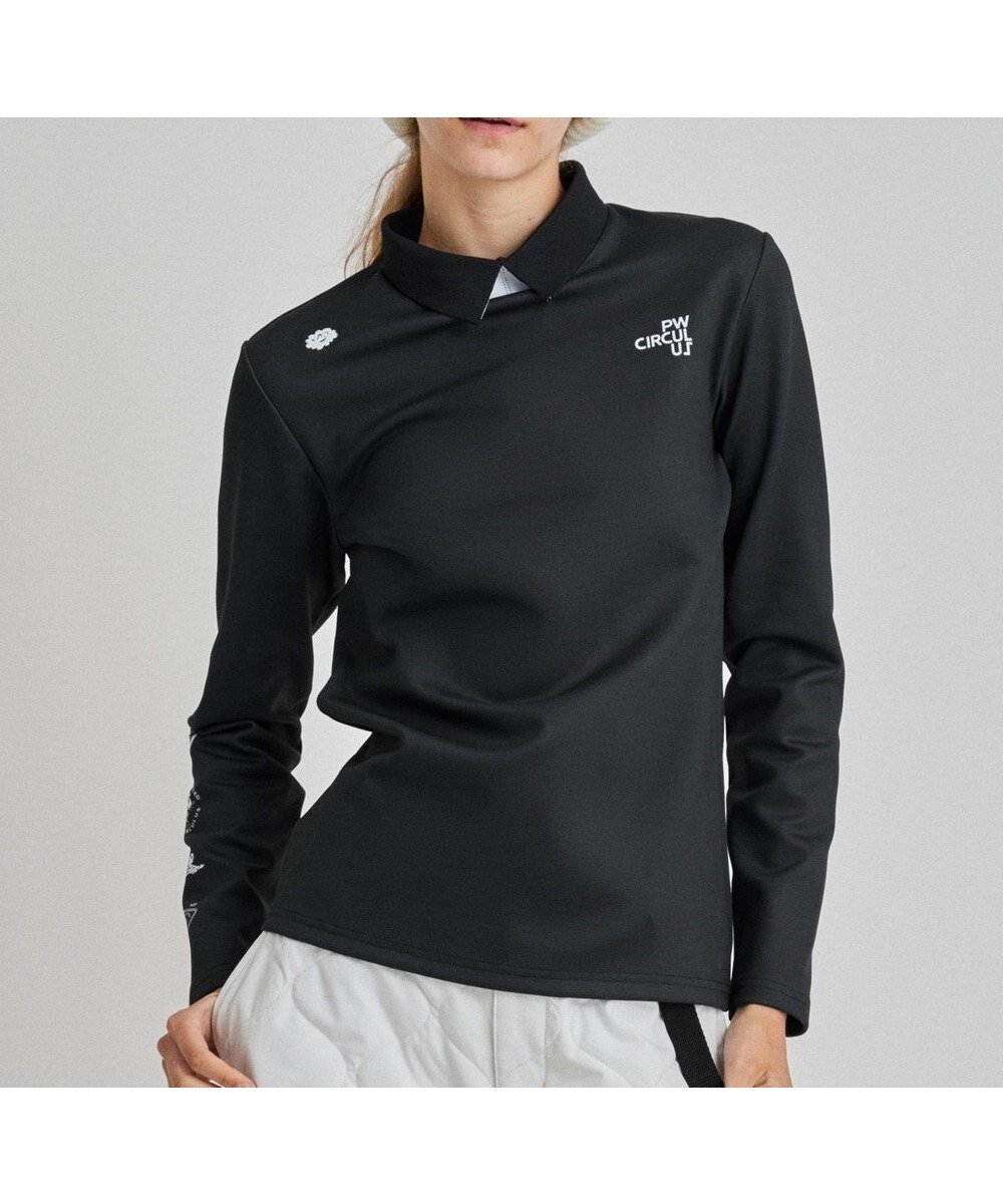 【ピーダブリュサーキュラス/PW CIRCULUS】の【WOMEN】裏フリースモックネックT インテリア・キッズ・メンズ・レディースファッション・服の通販 founy(ファニー) ファッション Fashion レディースファッション Fashion for Women トップス・カットソー Cut & Sew Tops シャツ・ブラウス・オフィスカジュアル Elegant Blouses & Button-Ups ロングTシャツ・Tシャツ Longline T-Shirts & Tees カットソー・ベーシックTシャツ Cut-and-Sewn Tops / Stretch Tees & Basics 2024年 2024 2024-2025秋冬・A/W Autumn/Winter 2024–25 AW24–25 カットソー Cut and Sewn Top ストレッチ Stretch, Stretchy Fabric ポロシャツ Polo Shirt, Collared Tee ラウンド Round, Round Neck 冬 Winter / This Winter A/W・秋冬 Autumn/Winter ブラック系|ID: prp329100004679439 ipo3291000000033803463