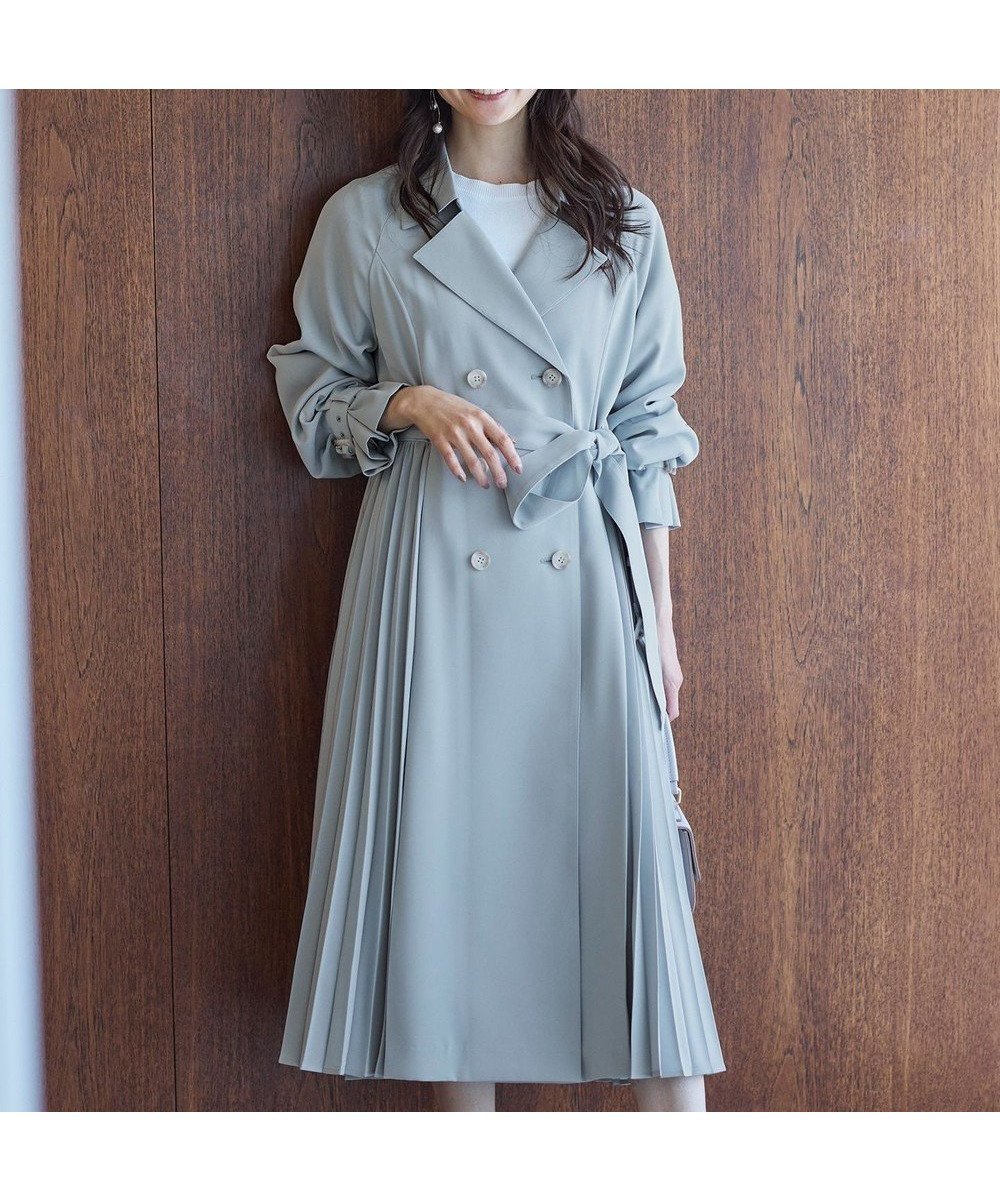 【エニィ スィス/any SiS】の【UVカット・花粉ガード】プリーツデザイントレンチ コート 人気、トレンドファッション・服の通販 founy(ファニー) 　ファッション　Fashion　レディースファッション　Fashion for Women　アウター　Coat / Outerwear Collection　コート・ロングコート・ピーコート　Long Coats, Peacoats & More　レディースジャケット・軽アウター　Jackets　トレンチコート / 春秋の定番アウター　Trench Coats　春　Spring　ジャケット　Jacket, Outerwear　スリーブ　Sleeve, Long Sleeve / Short Sleeve　フェミニン　Feminine, Girly　フレア　Flare, Flared　プリーツ　Pleats, Pleated　ポケット　Pocket, Pocket Detail　リボン　Ribbon, Bow　S/S・春夏　SS, Spring/Summer, Warm Season　おすすめ　Recommended / Our Picks　夏　Summer　新作・新入荷　New Arrivals / New In　 other-1|ID: prp329100004679455 ipo3291000000033803523