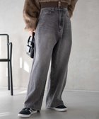 【ウィゴー/WEGO】のサイドラインワイドデニムパンツ スミクロ|ID: prp329100004679459 ipo3291000000033803538