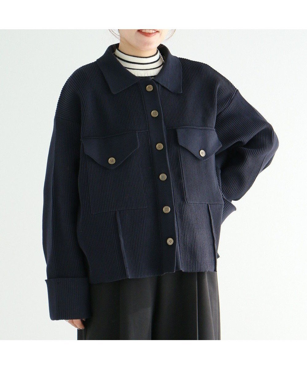【クラフトスタンダードブティック/CRAFT STANDARD BOUTIQUE】のライトニットジャケット インテリア・キッズ・メンズ・レディースファッション・服の通販 founy(ファニー) 　ファッション　Fashion　レディースファッション　Fashion for Women　アウター　Coat / Outerwear Collection　レディースジャケット・軽アウター　Jackets　カーディガン　Cardigan, Knitwear　ジャケット　Jacket, Outerwear　フラップ　Flap, Flap Pocket　ベーシック　Basic, Essential　ポケット　Pocket, Pocket Detail　ロング　Long, Long-Length　おすすめ　Recommended / Our Picks　2025年　2025　2025春夏・S/S　Spring/Summer 2025 SS25　Navy|ID: prp329100004679471 ipo3291000000033803588