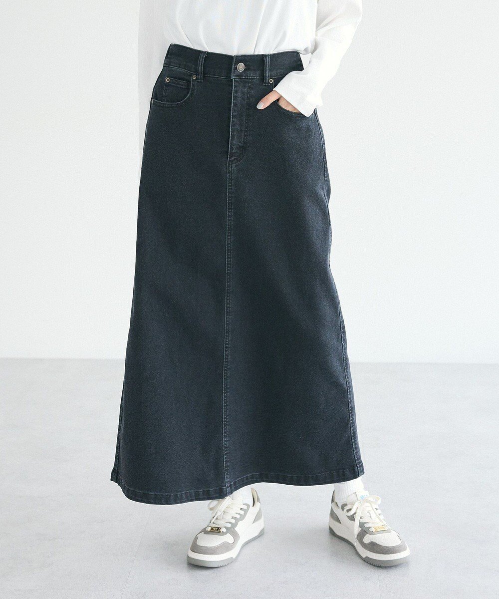 【クラフトスタンダードブティック/CRAFT STANDARD BOUTIQUE】の裏起毛デニムAラインスカート インテリア・キッズ・メンズ・レディースファッション・服の通販 founy(ファニー) 　ファッション　Fashion　レディースファッション　Fashion for Women　スカート　Skirts　Aライン・フレアスカート　A-Line & Flared Skirts　ストレッチ　Stretch, Stretchy Fabric　スリット　Slit, Slit Detail　デニム　Denim, Jeans Material　フラット　Flat, Flat Shoes　ベーシック　Basic, Essential　ポケット　Pocket, Pocket Detail　ロング　Long, Long-Length　A/W・秋冬　Autumn/Winter　おすすめ　Recommended / Our Picks　2024年　2024　2024-2025秋冬・A/W　Autumn/Winter 2024–25 AW24–25　Black|ID: prp329100004679475 ipo3291000000033803599