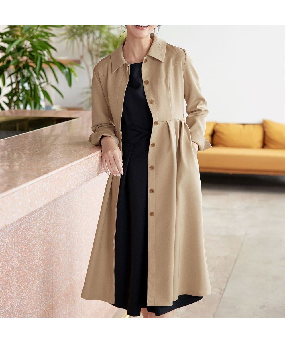【ティアクラッセ/Tiaclasse】の【新色追加】ステンカラードレスコート インテリア・キッズ・メンズ・レディースファッション・服の通販 founy(ファニー) 　ファッション　Fashion　レディースファッション　Fashion for Women　アウター　Coat / Outerwear Collection　コート・ロングコート・ピーコート　Long Coats, Peacoats & More　レディースジャケット・軽アウター　Jackets　ワンピース　Dresses　フォーマル・パーティードレス・結婚式用ドレス　Elegant & Casual Dresses　アクセサリー　Fashion Accessories　春　Spring　洗える　Machine Washable　秋　Autumn　シューズ　Shoes, Footwear　シンプル　Simple, Minimal　ジャケット　Jacket, Outerwear　トレンチ　Trench, Trench Coat　フィット　Fit, Slim Fit　フレア　Flare, Flared　ベーシック　Basic, Essential　ポケット　Pocket, Pocket Detail　リボン　Ribbon, Bow　A/W・秋冬　Autumn/Winter　再入荷　Restock / Back in Stock　エレガント 上品　Elegant　セレモニー　Ceremony　入学式　Entrance Ceremony　新作・新入荷　New Arrivals / New In　ビジネス 仕事 通勤　Business / Work / Commuting　ベージュ|ID: prp329100004679486 ipo3291000000035567922