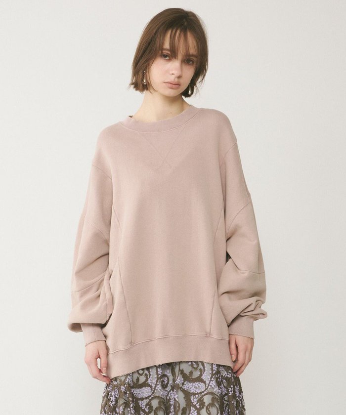 【グレース コンチネンタル/GRACE CONTINENTAL】のピグメントスエットトップ インテリア・キッズ・メンズ・レディースファッション・服の通販 founy(ファニー) https://founy.com/ ファッション Fashion レディースファッション Fashion for Women トップス・カットソー Cut & Sew Tops レディースパーカー・カジュアルフーディー Casual Hoodies & Sweatshirts スウェット・クルーネックトップス Sweatshirts & Crewnecks / Relaxed Fit Sweat Tops 春 Spring シンプル Simple, Minimal スウェット / スエット Sweatshirt, Sweatwear スリーブ Sleeve, Long Sleeve / Short Sleeve バランス Balance, Style Balance ピーチ Peach, Soft Touch ボトム Bottoms, Lower Wear 別注 Limited Edition, Custom Order 無地 Plain, Solid Color S/S・春夏 SS, Spring/Summer, Warm Season 夏 Summer |ID: prp329100004679488 ipo3291000000033803652