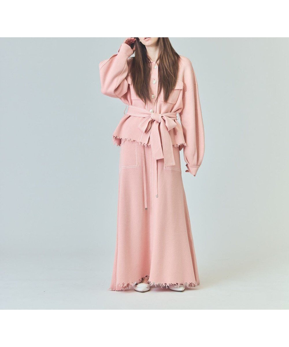 【グレース コンチネンタル/GRACE CONTINENTAL】のミラノリブロングスカート インテリア・キッズ・メンズ・レディースファッション・服の通販 founy(ファニー) 　ファッション　Fashion　レディースファッション　Fashion for Women　スカート　Skirts　ロングスカート　Long Skirts / Maxi & Midi Skirts　ジャケット　Jacket, Outerwear　セットアップ　Set-Up, Coordinated Outfit　デニム　Denim, Jeans Material　ハーフ　Half, Half-Length　フリンジ　Fringe, Tassel　ミラノ　Milano Style, Italian-Inspired　ロング　Long, Long-Length　ヴィンテージ　Vintage Style　夏　Summer　春　Spring　S/S・春夏　SS, Spring/Summer, Warm Season　ピンク|ID: prp329100004679490 ipo3291000000033803659