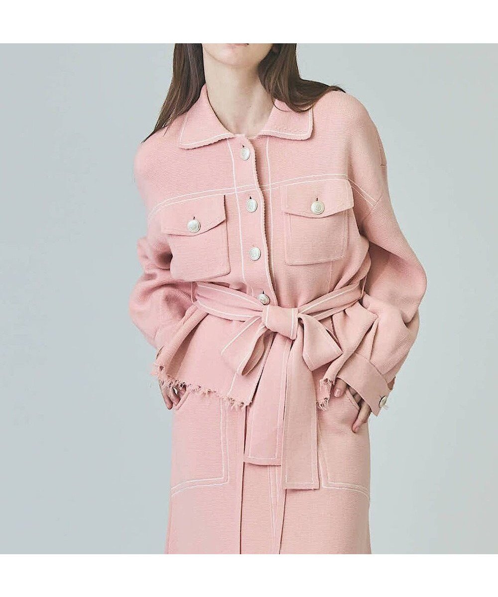 【グレース コンチネンタル/GRACE CONTINENTAL】のニットワークジャケット インテリア・キッズ・メンズ・レディースファッション・服の通販 founy(ファニー) 　ファッション　Fashion　レディースファッション　Fashion for Women　アウター　Coat / Outerwear Collection　レディースジャケット・軽アウター　Jackets　ジャケット　Jacket, Outerwear　セットアップ　Set-Up, Coordinated Outfit　セーター　Sweater, Knitwear　ハーフ　Half, Half-Length　フリンジ　Fringe, Tassel　ミラノ　Milano Style, Italian-Inspired　ヴィンテージ　Vintage Style　夏　Summer　春　Spring　S/S・春夏　SS, Spring/Summer, Warm Season　ピンク|ID: prp329100004679491 ipo3291000000033803663