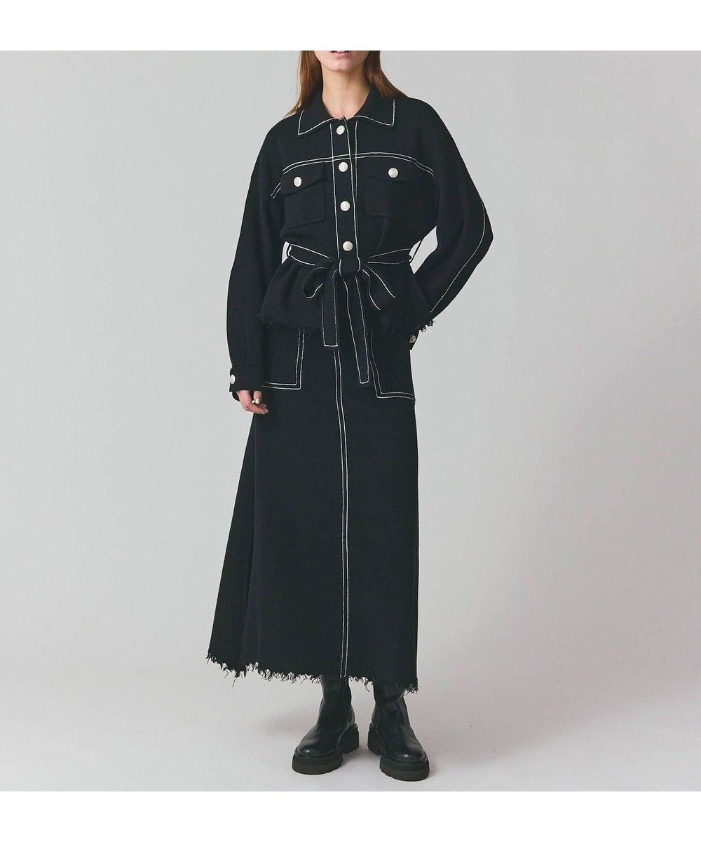【グレース コンチネンタル/GRACE CONTINENTAL】のニットワークジャケット インテリア・キッズ・メンズ・レディースファッション・服の通販 founy(ファニー) 　ファッション　Fashion　レディースファッション　Fashion for Women　アウター　Coat / Outerwear Collection　レディースジャケット・軽アウター　Jackets　ジャケット　Jacket, Outerwear　セットアップ　Set-Up, Coordinated Outfit　セーター　Sweater, Knitwear　ハーフ　Half, Half-Length　フリンジ　Fringe, Tassel　ミラノ　Milano Style, Italian-Inspired　ヴィンテージ　Vintage Style　夏　Summer　春　Spring　S/S・春夏　SS, Spring/Summer, Warm Season　ブラック|ID: prp329100004679491 ipo3291000000033803664