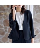 【ティアクラッセ/Tiaclasse】の【ストレッチジョーゼット】フレアジャケット ネイビー|ID: prp329100004679513 ipo3291000000033803724