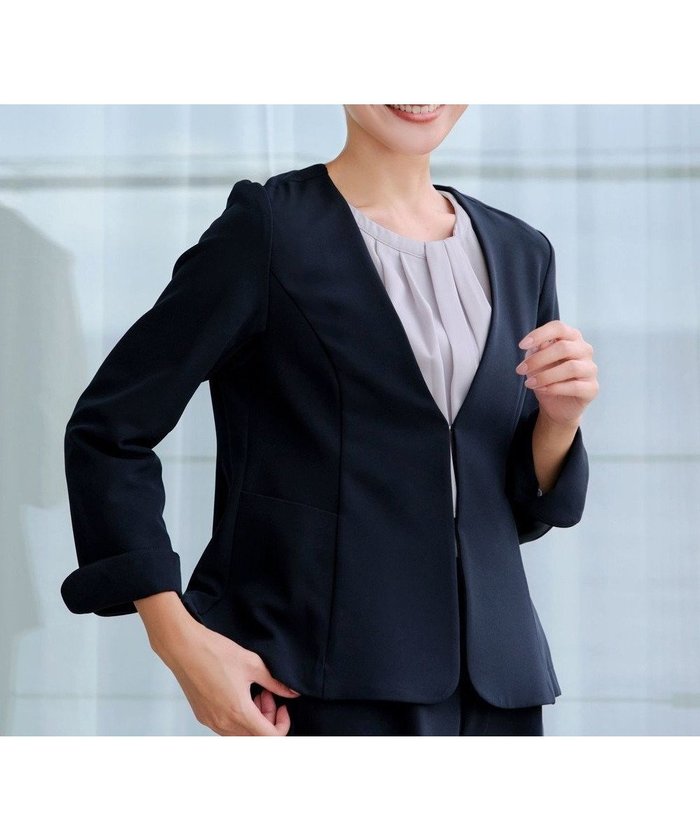 【ティアクラッセ/Tiaclasse】の【ストレッチジョーゼット】フレアジャケット インテリア・キッズ・メンズ・レディースファッション・服の通販 founy(ファニー) https://founy.com/ ファッション Fashion レディースファッション Fashion for Women アウター Coat / Outerwear Collection レディースジャケット・軽アウター Jackets ノーカラージャケット / シンプル上品コーデ Collarless Jackets ウォッシャブル Machine Washable オケージョン Occasion Wear 春 Spring 洗える Machine Washable 秋 Autumn シフォン Chiffon, Lightweight Fabric シンプル Simple, Minimal ジャケット Jacket, Outerwear ジョーゼット Georgette, Semi-Sheer Fabric ストレッチ Stretch, Stretchy Fabric セットアップ Set-Up, Coordinated Outfit チュニック Tunic, Long Top 長袖 Long Sleeve, Full Sleeve フォーマル Formal, Dressy フレア Flare, Flared ポケット Pocket, Pocket Detail 無地 Plain, Solid Color 冬 Winter / This Winter A/W・秋冬 Autumn/Winter S/S・春夏 SS, Spring/Summer, Warm Season おすすめ Recommended / Our Picks 夏 Summer エレガント 上品 Elegant ビジネス 仕事 通勤 Business / Work / Commuting |ID: prp329100004679513 ipo3291000000035636755