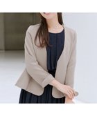 【ティアクラッセ/Tiaclasse】の【ストレッチジョーゼット】フレアジャケット グレージュ|ID: prp329100004679513 ipo3291000000035636757