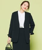 【アンフィーロ 自由区/UNFILO】の【洗える/シワになりにくい】 BEAUTY MOVE ボタン付き ノーカラージャケット ブラック|ID: prp329100004679526 ipo3291000000033803767