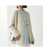 【アンフィーロ 自由区/UNFILO】の【洗える/シワになりにくい】 BEAUTY MOVE ボタン付き ノーカラージャケット アイボリー|ID: prp329100004679526 ipo3291000000033803768
