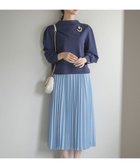 【組曲/KUMIKYOKU】の【WEB限定・2SET】ポンチトップス×プリーツスカートセットアップ ネイビー×ブルー系|ID: prp329100004679528 ipo3291000000033803774