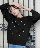 【ティアクラッセ/Tiaclasse】の【洗える】フラワー刺繍ニットトップス ブラック|ID: prp329100004679547 ipo3291000000035647801