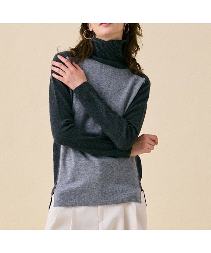 【ベイジ,/BEIGE,】の【WEB限定・洗える】ROGAN / バイカラーウールハイネックニット インテリア・キッズ・メンズ・レディースファッション・服の通販 founy(ファニー) https://founy.com/ ファッション Fashion レディースファッション Fashion for Women トップス・カットソー Cut & Sew Tops ニット Knit Tops & Sweaters セーター Sweater, Knitwear 洗える Machine Washable A/W・秋冬 Autumn/Winter |ID: prp329100004679548 ipo3291000000033803830