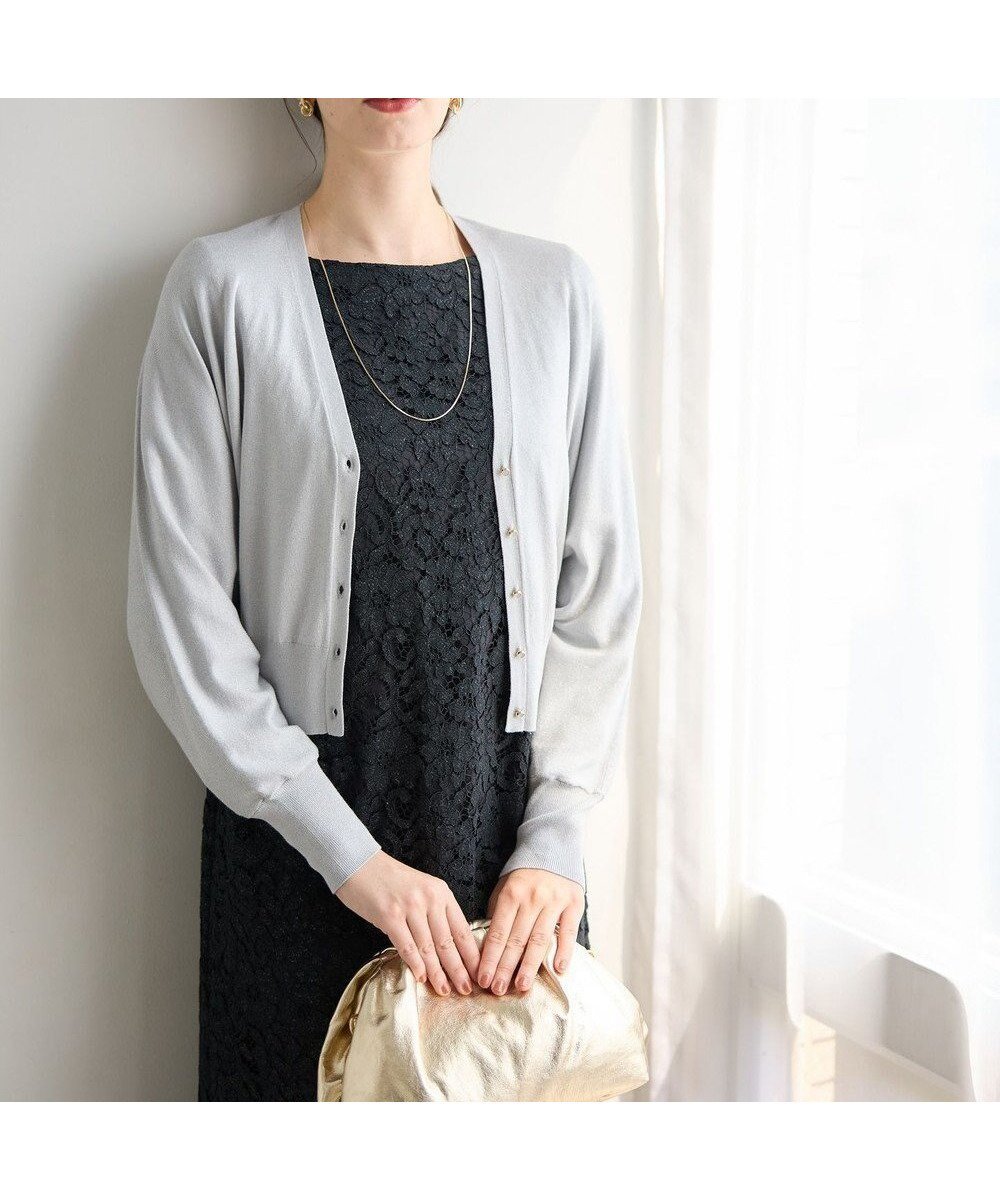 【23区/NIJYUSANKU】の【APPLAUDIR】コンパクト ドルマンスリーブ ラメカーディガン インテリア・キッズ・メンズ・レディースファッション・服の通販 founy(ファニー) ファッション Fashion レディースファッション Fashion for Women トップス・カットソー Cut & Sew Tops カーディガン・羽織り Layered Style Cardigans 春 Spring カットソー Cut and Sewn Top カーディガン Cardigan, Knitwear コンパクト Compact, Small Size シルバー Silver, Metallic Silver スリット Slit, Slit Detail ドレス Dress, One-Piece 人気 Popular, Best Seller パーティ Party, Party Style フロント Front, Front Design S/S・春夏 SS, Spring/Summer, Warm Season おすすめ Recommended / Our Picks 夏 Summer エレガント 上品 Elegant 結婚式 Wedding 2025年 2025 2025春夏・S/S Spring/Summer 2025 SS25 シルバー|ID: prp329100004679596 ipo3291000000035636279