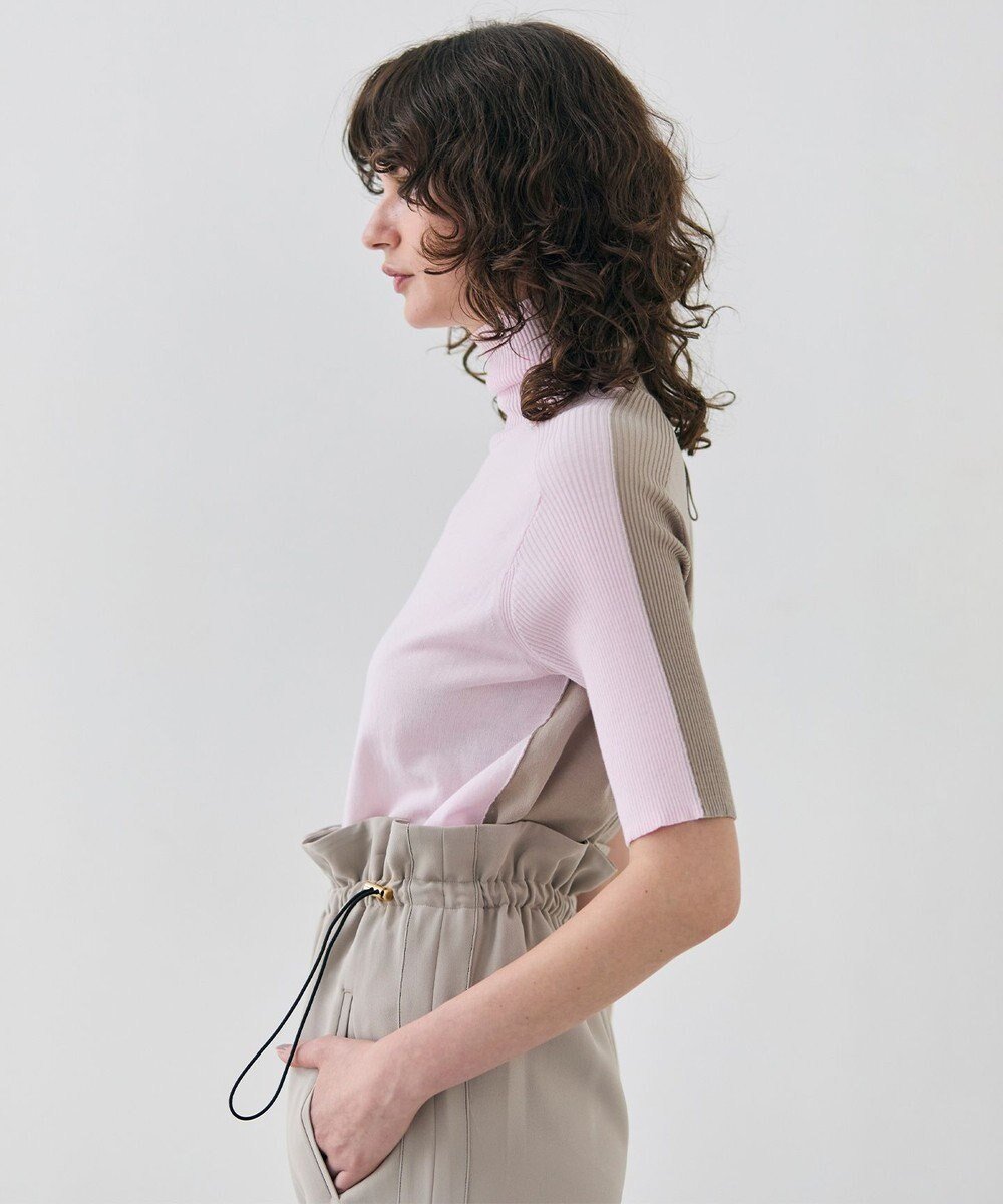 【ベイジ,/BEIGE,】の【洗える】JULIE / シルク混カラーブロックタートルニット 人気、トレンドファッション・服の通販 founy(ファニー) 　ファッション　Fashion　レディースファッション　Fashion for Women　トップス・カットソー　Cut & Sew Tops　ニット　Knit Tops & Sweaters　インナー　Innerwear　春　Spring　洗える　Machine Washable　シルク　Silk, 100% Silk　ジャケット　Jacket, Outerwear　スリット　Slit, Slit Detail　セーター　Sweater, Knitwear　タートル　Turtleneck, Turtle Collar　タートルネック　Turtleneck, High Neck　半袖　Short Sleeve, Half Sleeve　ロング　Long, Long-Length　S/S・春夏　SS, Spring/Summer, Warm Season　おすすめ　Recommended / Our Picks　夏　Summer　ビジネス 仕事 通勤　Business / Work / Commuting　 other-1|ID: prp329100004679613 ipo3291000000033804048