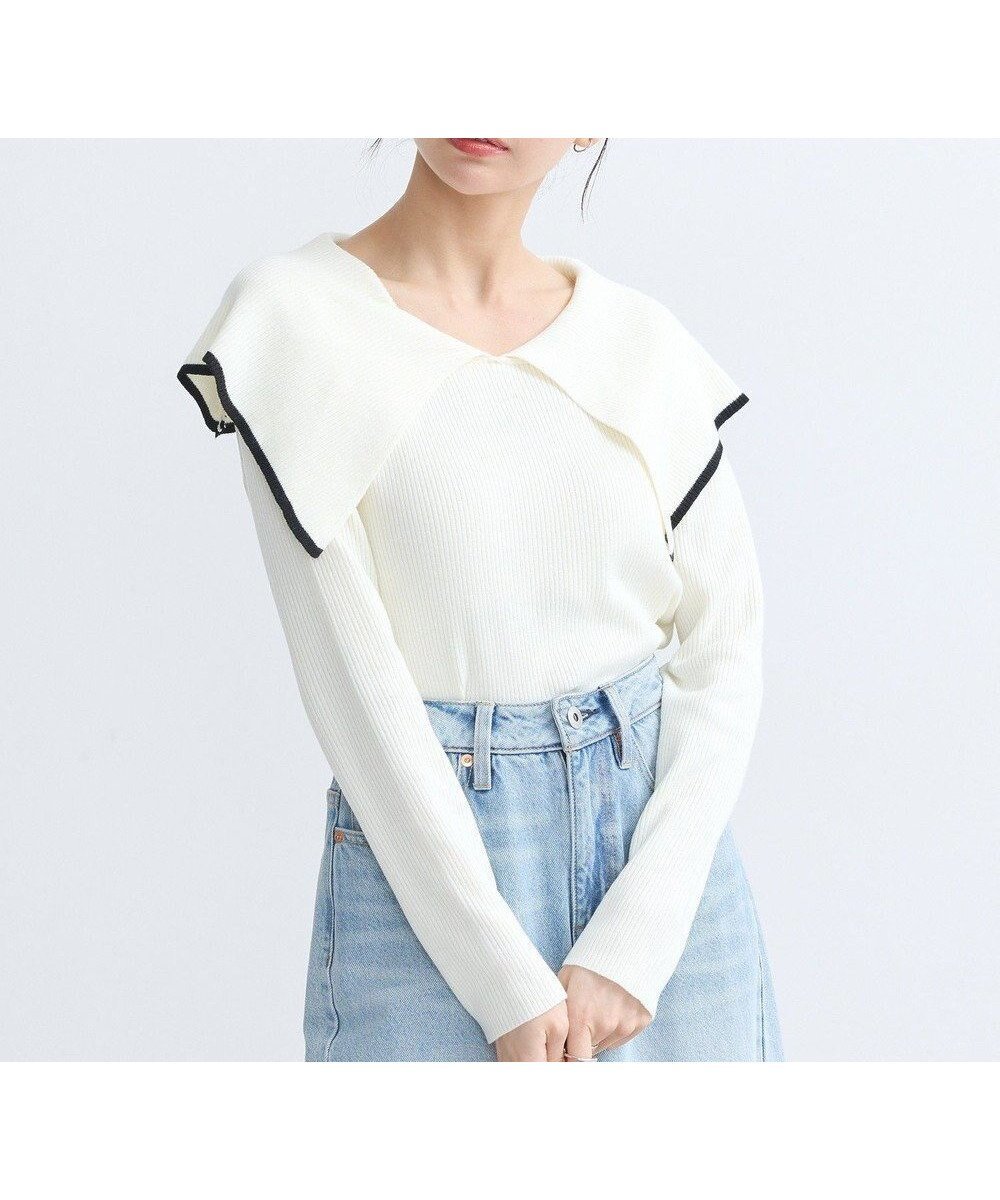 【アースミュージックアンドエコロジー/earth music&ecology】のビックカラーオフショルニットプルオーバー インテリア・キッズ・メンズ・レディースファッション・服の通販 founy(ファニー) ファッション Fashion レディースファッション Fashion for Women トップス・カットソー Cut & Sew Tops ニット Knit Tops & Sweaters カジュアルプルオーバー・ニットトップス Pullovers & Knit Tops / Casual Pullovers おすすめ Recommended / Our Picks セーター Sweater, Knitwear ビッグ Big, Oversized フィット Fit, Slim Fit フェミニン Feminine, Girly ポケット Pocket, Pocket Detail A/W・秋冬 Autumn/Winter Ivory|ID: prp329100004679637 ipo3291000000033804125