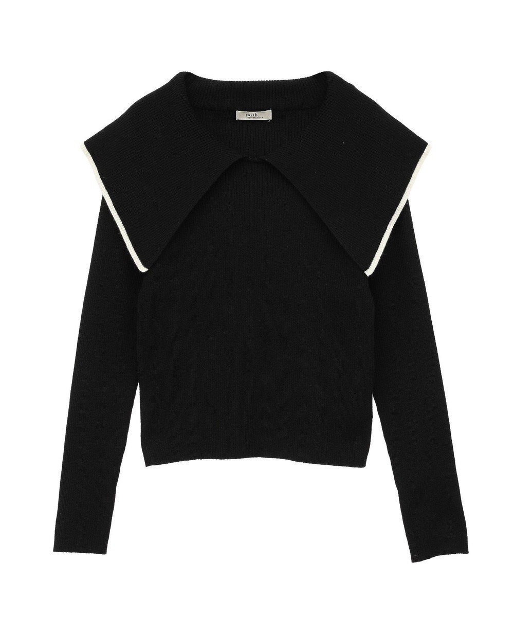 【アースミュージックアンドエコロジー/earth music&ecology】のビックカラーオフショルニットプルオーバー インテリア・キッズ・メンズ・レディースファッション・服の通販 founy(ファニー) ファッション Fashion レディースファッション Fashion for Women トップス・カットソー Cut & Sew Tops ニット Knit Tops & Sweaters カジュアルプルオーバー・ニットトップス Pullovers & Knit Tops / Casual Pullovers おすすめ Recommended / Our Picks セーター Sweater, Knitwear ビッグ Big, Oversized フィット Fit, Slim Fit フェミニン Feminine, Girly ポケット Pocket, Pocket Detail A/W・秋冬 Autumn/Winter Black|ID: prp329100004679637 ipo3291000000033804127