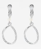 【エニィ スィス/any SiS】のオーバルストーンライン イヤリング シルバー|ID: prp329100004679666 ipo3291000000034282126