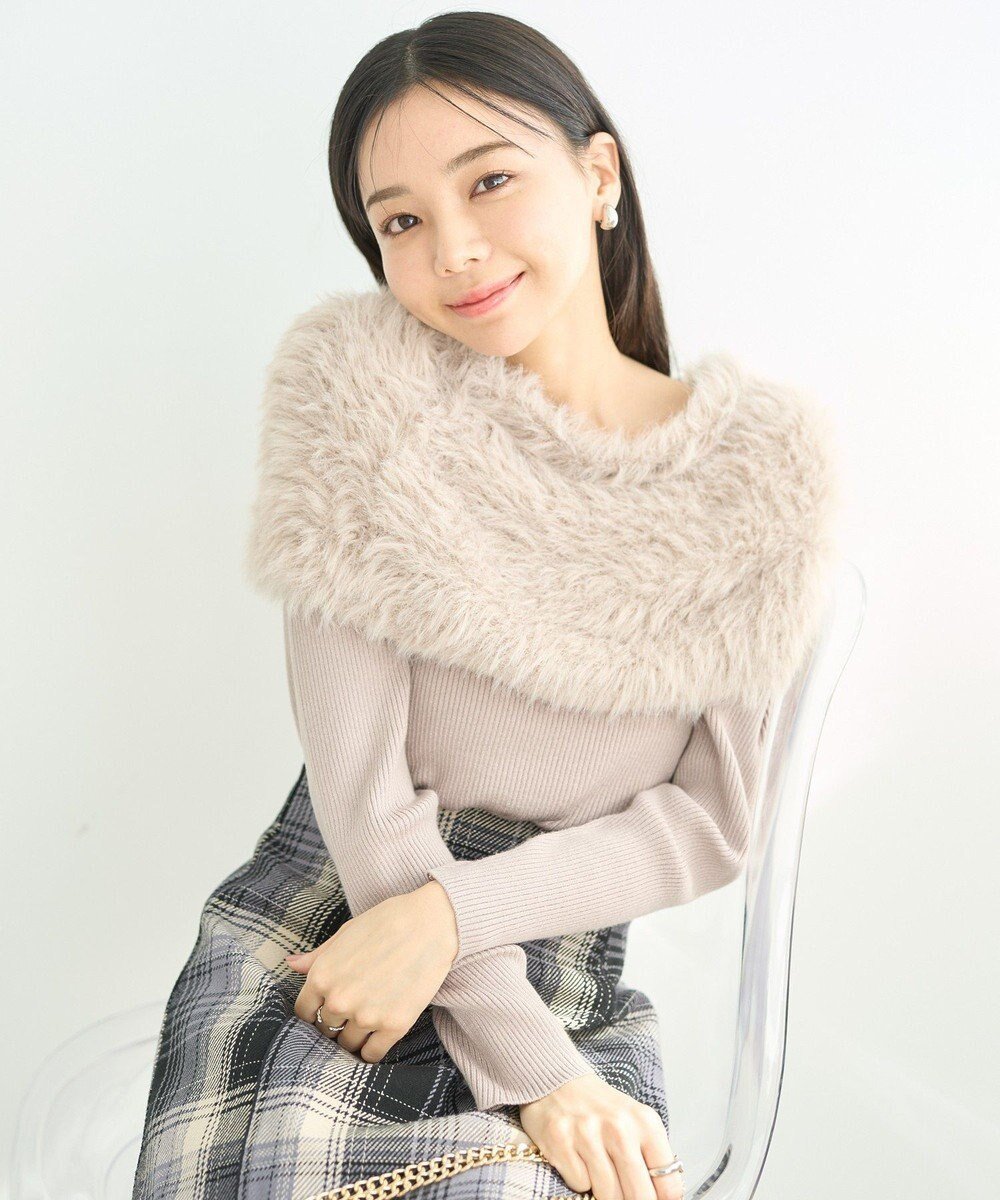 【アースミュージックアンドエコロジー/earth music&ecology】のSET2点ケープ+リブニットプルオーバー 人気、トレンドファッション・服の通販 founy(ファニー) ファッション Fashion レディースファッション Fashion for Women トップス・カットソー Cut & Sew Tops ニット Knit Tops & Sweaters カジュアルプルオーバー・ニットトップス Pullovers & Knit Tops / Casual Pullovers アンサンブル Ensemble Set コンパクト Compact, Small Size スクエア Square, Square Shape セーター Sweater, Knitwear フィット Fit, Slim Fit フェイクファー Faux Fur, Imitation Fur フェミニン Feminine, Girly ポケット Pocket, Pocket Detail リブニット Rib Knit, Ribbed Knit A/W・秋冬 Autumn/Winter other-1|ID: prp329100004679669 ipo3291000000033804240