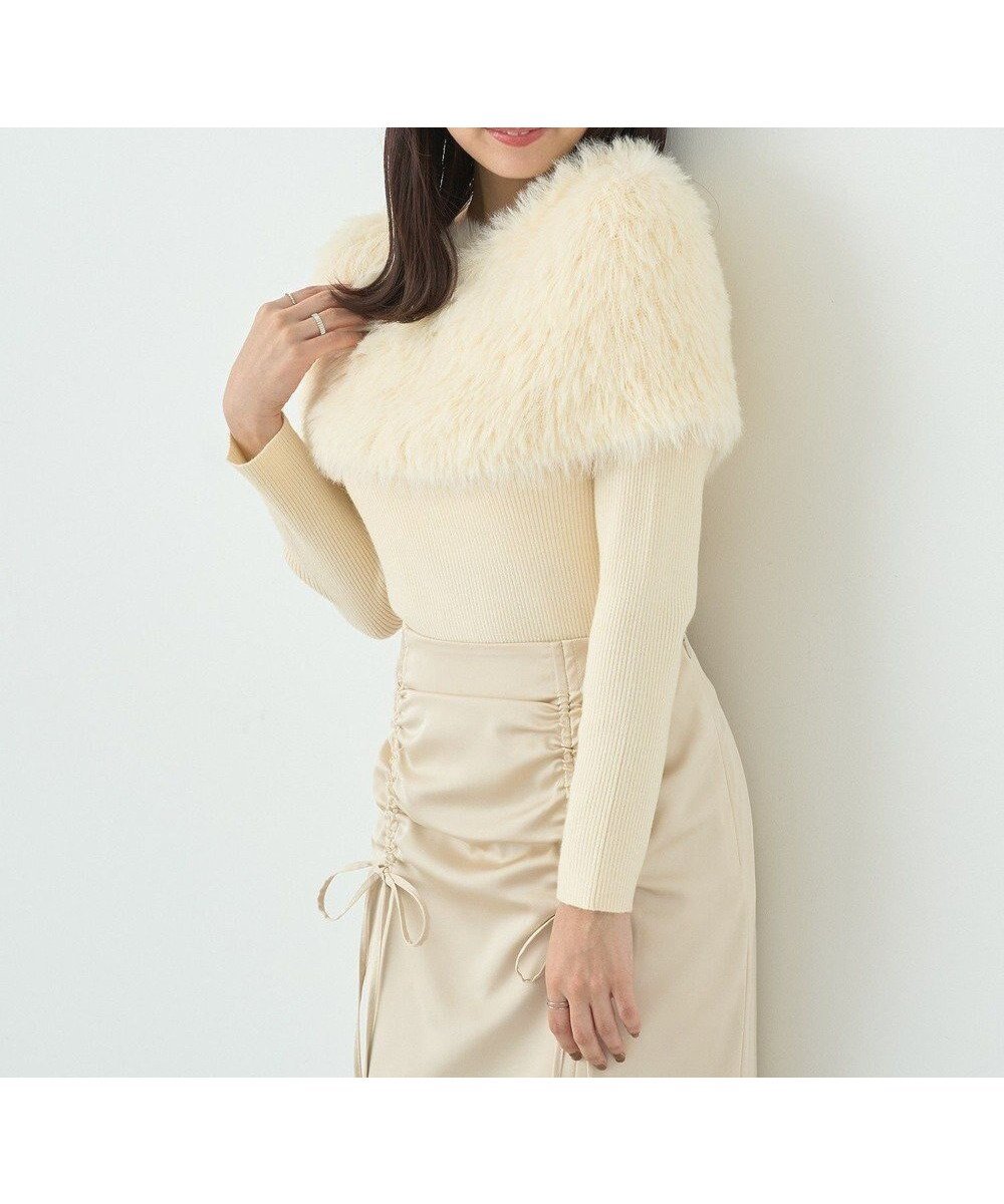 【アースミュージックアンドエコロジー/earth music&ecology】のSET2点ケープ+リブニットプルオーバー インテリア・キッズ・メンズ・レディースファッション・服の通販 founy(ファニー) ファッション Fashion レディースファッション Fashion for Women トップス・カットソー Cut & Sew Tops ニット Knit Tops & Sweaters カジュアルプルオーバー・ニットトップス Pullovers & Knit Tops / Casual Pullovers アンサンブル Ensemble Set コンパクト Compact, Small Size スクエア Square, Square Shape セーター Sweater, Knitwear フィット Fit, Slim Fit フェイクファー Faux Fur, Imitation Fur フェミニン Feminine, Girly ポケット Pocket, Pocket Detail リブニット Rib Knit, Ribbed Knit A/W・秋冬 Autumn/Winter Ivory|ID: prp329100004679669 ipo3291000000033804242
