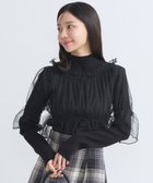 【アースミュージックアンドエコロジー/earth music&ecology】のSET2点リブニットインナー+チュールプルオーバー 人気、トレンドファッション・服の通販 founy(ファニー) ファッション Fashion レディースファッション Fashion for Women トップス・カットソー Cut & Sew Tops ニット Knit Tops & Sweaters カジュアルプルオーバー・ニットトップス Pullovers & Knit Tops / Casual Pullovers おすすめ Recommended / Our Picks エアリー Airy Texture ギャザー Gathered, Ruffled ショート Short, Short Length シンプル Simple, Minimal セーター Sweater, Knitwear デニム Denim, Jeans Material フェミニン Feminine, Girly ポケット Pocket, Pocket Detail A/W・秋冬 Autumn/Winter thumbnail Black|ID: prp329100004679684 ipo3291000000033804299