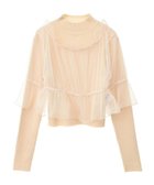 【アースミュージックアンドエコロジー/earth music&ecology】のSET2点リブニットインナー+チュールプルオーバー 人気、トレンドファッション・服の通販 founy(ファニー) ファッション Fashion レディースファッション Fashion for Women トップス・カットソー Cut & Sew Tops ニット Knit Tops & Sweaters カジュアルプルオーバー・ニットトップス Pullovers & Knit Tops / Casual Pullovers おすすめ Recommended / Our Picks エアリー Airy Texture ギャザー Gathered, Ruffled ショート Short, Short Length シンプル Simple, Minimal セーター Sweater, Knitwear デニム Denim, Jeans Material フェミニン Feminine, Girly ポケット Pocket, Pocket Detail A/W・秋冬 Autumn/Winter thumbnail Ivory|ID: prp329100004679684 ipo3291000000033804301