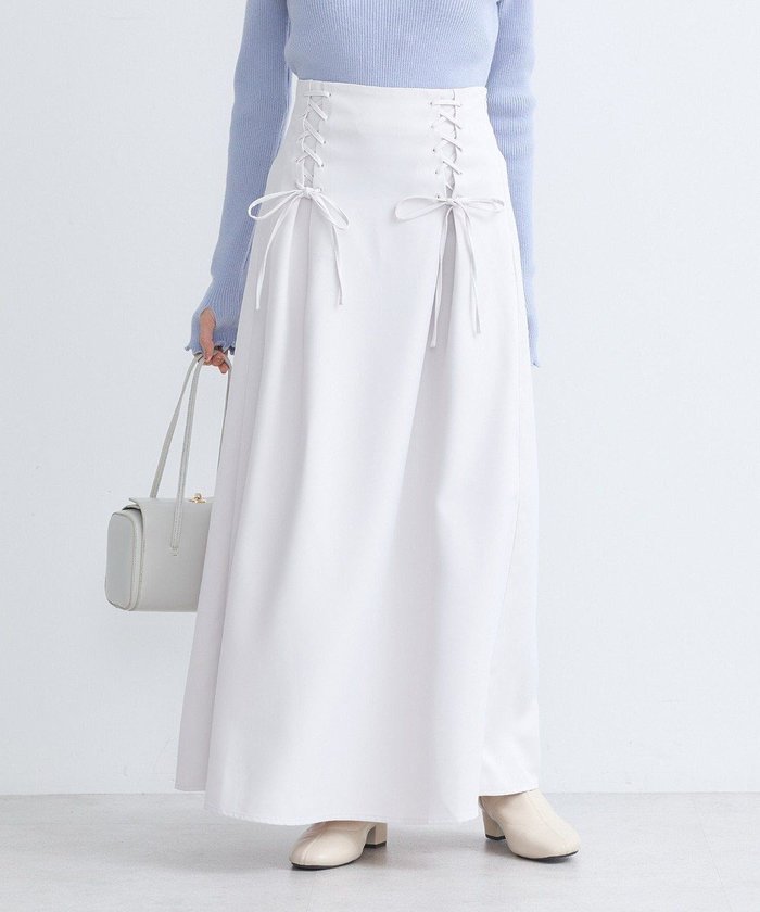 【アースミュージックアンドエコロジー/earth music&ecology】のレースアップスカート インテリア・キッズ・メンズ・レディースファッション・服の通販 founy(ファニー) https://founy.com/ ファッション Fashion レディースファッション Fashion for Women スカート Skirts おすすめ Recommended / Our Picks エレガント 上品 Elegant シンプル Simple, Minimal フィット Fit, Slim Fit フェミニン Feminine, Girly フロント Front, Front Design ポケット Pocket, Pocket Detail モノトーン Monotone, Black and White ロング Long, Long-Length A/W・秋冬 Autumn/Winter |ID: prp329100004679685 ipo3291000000033804303