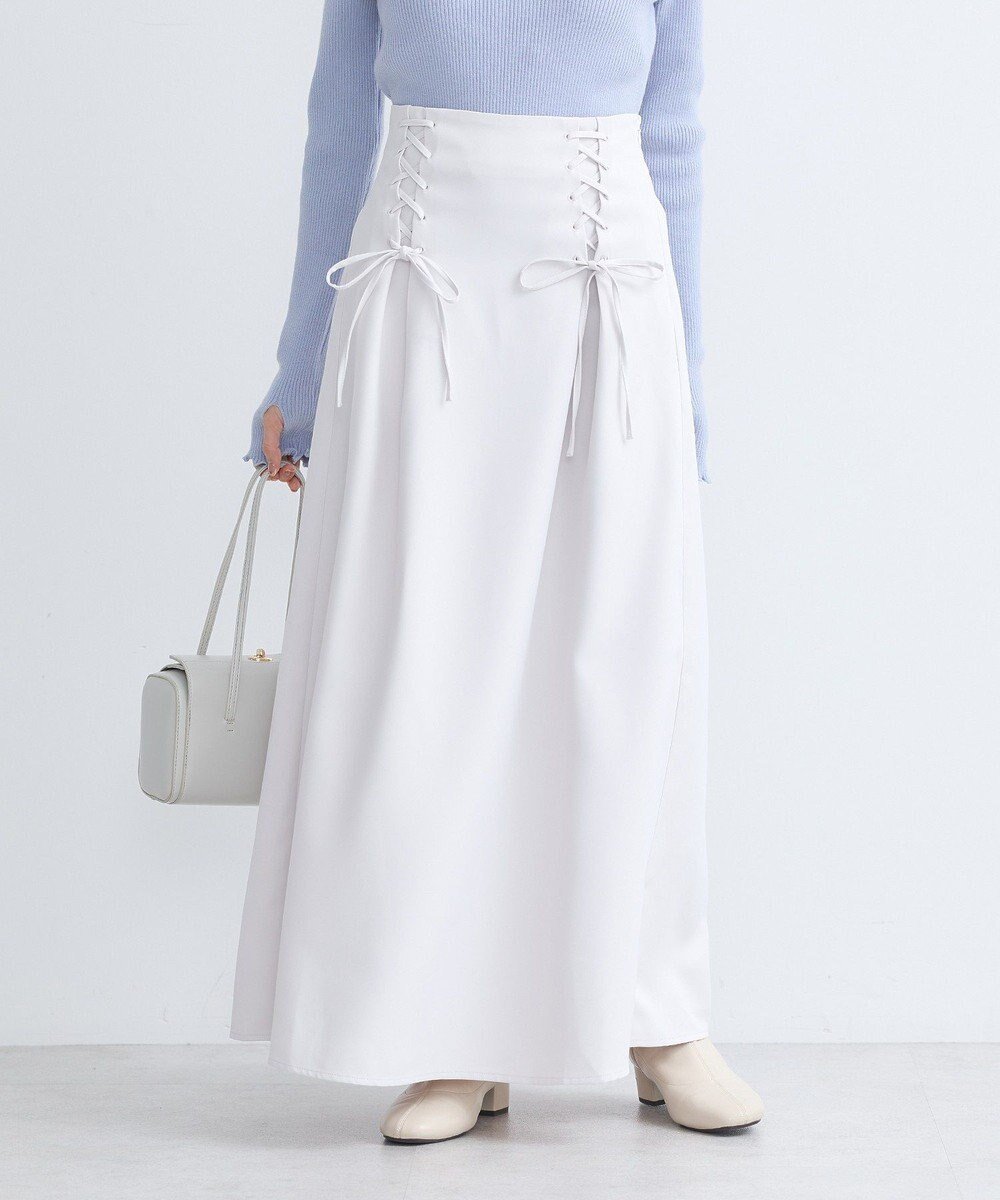 【アースミュージックアンドエコロジー/earth music&ecology】のレースアップスカート 人気、トレンドファッション・服の通販 founy(ファニー) ファッション Fashion レディースファッション Fashion for Women スカート Skirts おすすめ Recommended / Our Picks エレガント 上品 Elegant シンプル Simple, Minimal フィット Fit, Slim Fit フェミニン Feminine, Girly フロント Front, Front Design ポケット Pocket, Pocket Detail モノトーン Monotone, Black and White ロング Long, Long-Length A/W・秋冬 Autumn/Winter other-1|ID: prp329100004679685 ipo3291000000033804303