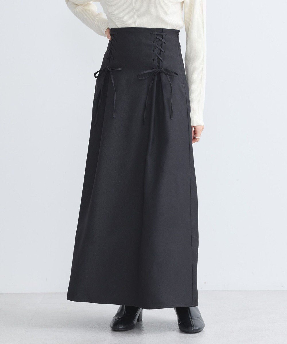 【アースミュージックアンドエコロジー/earth music&ecology】のレースアップスカート インテリア・キッズ・メンズ・レディースファッション・服の通販 founy(ファニー) ファッション Fashion レディースファッション Fashion for Women スカート Skirts おすすめ Recommended / Our Picks エレガント 上品 Elegant シンプル Simple, Minimal フィット Fit, Slim Fit フェミニン Feminine, Girly フロント Front, Front Design ポケット Pocket, Pocket Detail モノトーン Monotone, Black and White ロング Long, Long-Length A/W・秋冬 Autumn/Winter Black|ID: prp329100004679685 ipo3291000000033804306