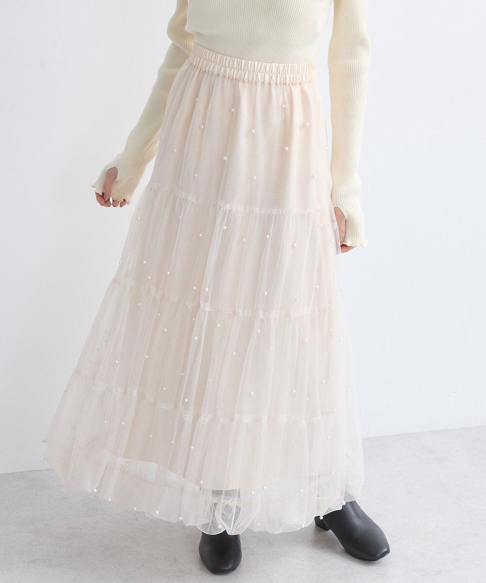 【アースミュージックアンドエコロジー/earth music&ecology】のチュールパールスカート インテリア・キッズ・メンズ・レディースファッション・服の通販 founy(ファニー) ファッション Fashion レディースファッション Fashion for Women スカート Skirts おすすめ Recommended / Our Picks チュール Tulip, Tulip Motif パール Pearl, Pearl Accent フェミニン Feminine, Girly ポケット Pocket, Pocket Detail リラックス Relax, Relaxed Fit 冬 Winter / This Winter A/W・秋冬 Autumn/Winter Ivory|ID: prp329100004679686 ipo3291000000033804309