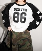 【ウィゴー/WEGO】のスターナンバリングラグランスウェット ブラック|ID: prp329100004679694 ipo3291000000033804343