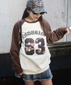 【ウィゴー/WEGO】の【裏起毛】迷彩ワッペンラグランスウェット ブラウン|ID: prp329100004679695 ipo3291000000033804346