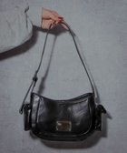 【ウィゴー/WEGO】のプレートデザインハトメバッグ ブラック|ID: prp329100004679698 ipo3291000000034616352