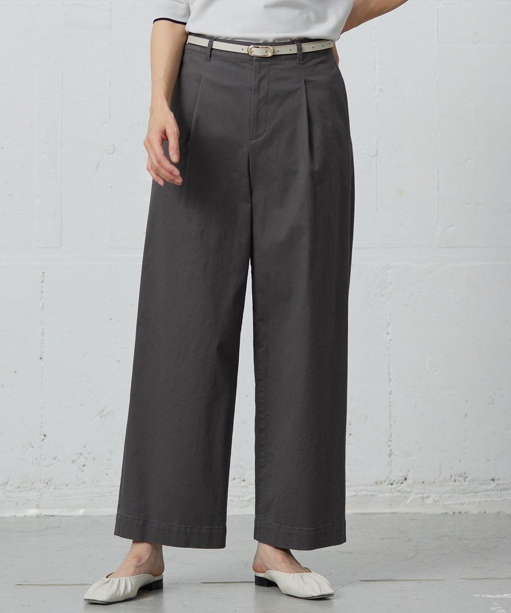 【ジェイ プレス/J.PRESS】の【洗える】20チノストレッチ ワイドパンツ インテリア・キッズ・メンズ・レディースファッション・服の通販 founy(ファニー) 　ファッション　Fashion　レディースファッション　Fashion for Women　パンツ　Pants & Trousers　シンプル　Simple, Minimal　ストレッチ　Stretch, Stretchy Fabric　フラップ　Flap, Flap Pocket　フロント　Front, Front Design　ベーシック　Basic, Essential　ポケット　Pocket, Pocket Detail　ワイド　Wide, Wide Fit　夏　Summer　春　Spring　S/S・春夏　SS, Spring/Summer, Warm Season　洗える　Machine Washable　スレート系|ID: prp329100004679700 ipo3291000000033804365